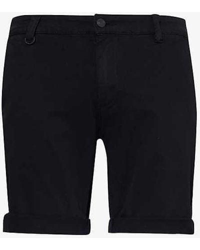 Neuw Cody Slim-fit Stretch-denim Shorts - Black