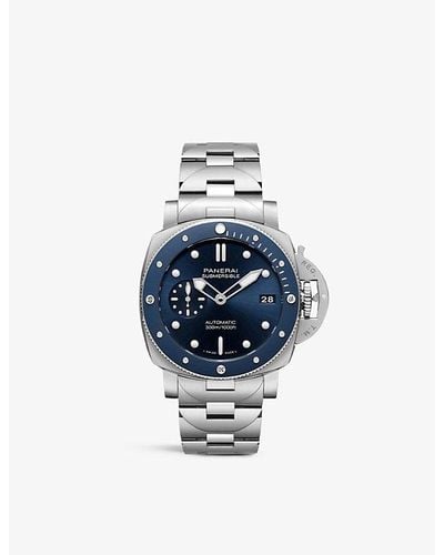 Panerai Pam02068 Submersible Blu Notte Stainless-steel Automatic Watch - Blue