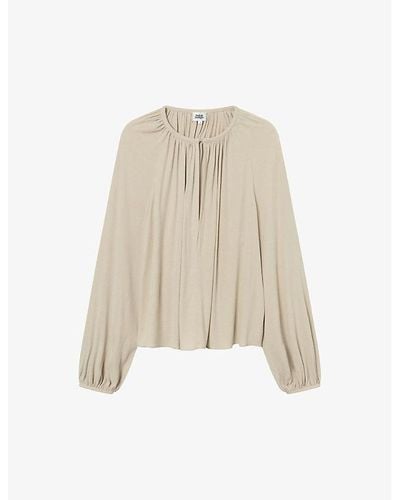 Twist & Tango Sarai Relaxed-fit Woven Blouse - Natural