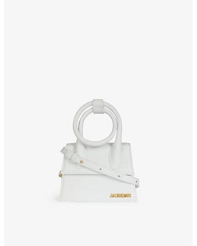 Jacquemus Le Chiquito Noeud Medium Leather Top-handle Bag - White