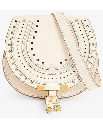 Chloé Marcie Leather Cross-body Bag - Natural