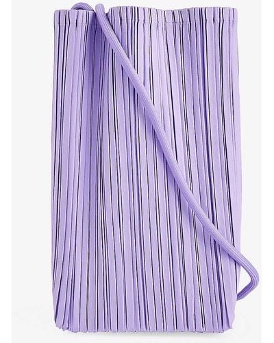 Pleats Please Issey Miyake Bloom Woven Cross-body Bag - Purple