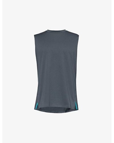GYMSHARK Everywear Abstract Sleeveless Recycled-polyester Top - Blue