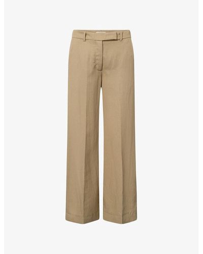 Lovechild 1979 Harper Wide-leg Mid-rise Woven Trousers - Natural