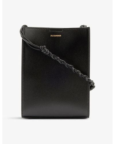 Jil Sander Tangle Small Leather Cross-body Bag Size - Black