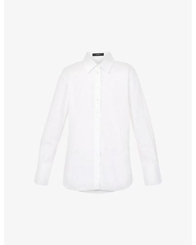JOSEPH Regular-fit Poplin Cotton Shirt - White