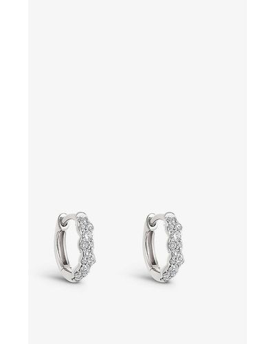 Astley Clarke Interstellar Mini 14ct White-gold And Diamond Hoop Earrings