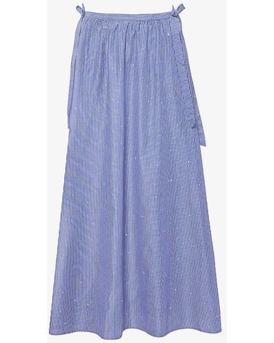 Sister Jane D Cotton Midi Skirt - Purple