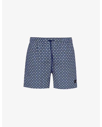 BOSS Vy Graphic-print Regular-fit Recycled-polyester Swim Shorts Xx - Blue