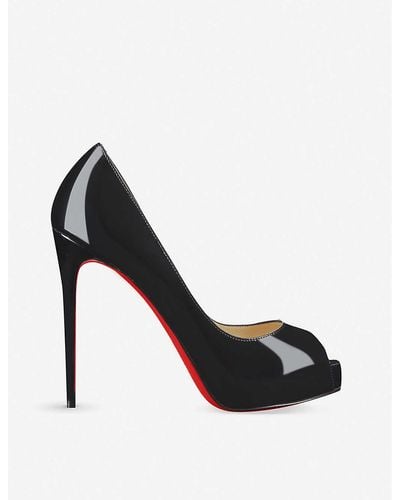 Christian Louboutin New Very Prive 120 Patent-leather Courts - Black