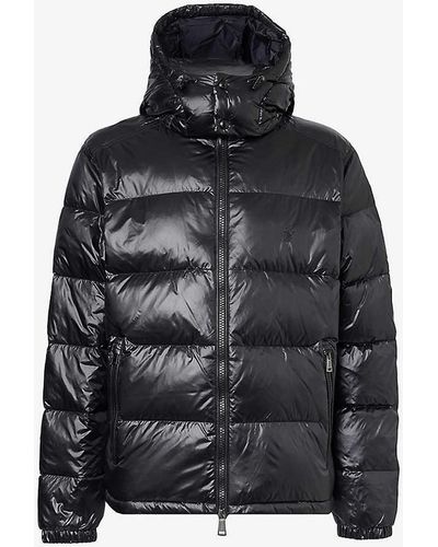 Polo Ralph Lauren Flint Logo-embroidered Recycled-nylon And Recycled-down Jacket - Black