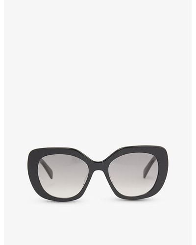 Celine Cl40226u Butterfly-frame Acetate Sunglasses - Grey