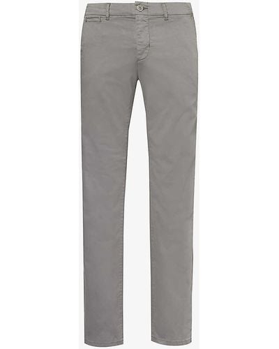 PAIGE Danford Regular-fit Slim-leg Stretch-cotton Chino Trousers - Grey
