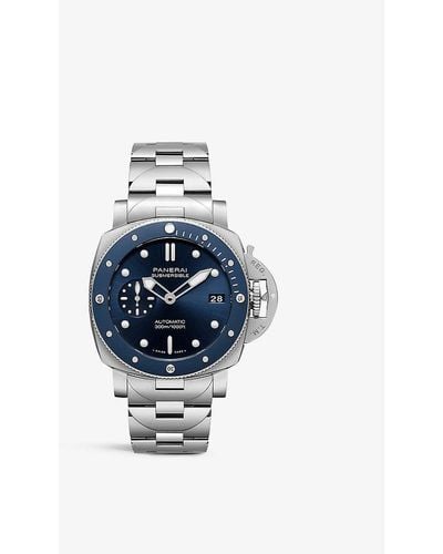 Panerai Pam02068 Submersible Blu Notte Stainless-steel Automatic Watch - Blue