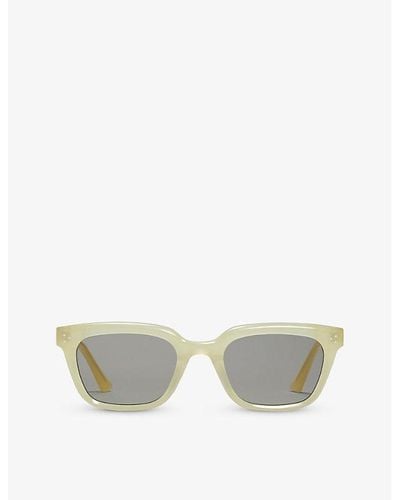 Gentle Monster Musee Yc8 Square-frame Branded-arm Acetate Sunglasses - Yellow