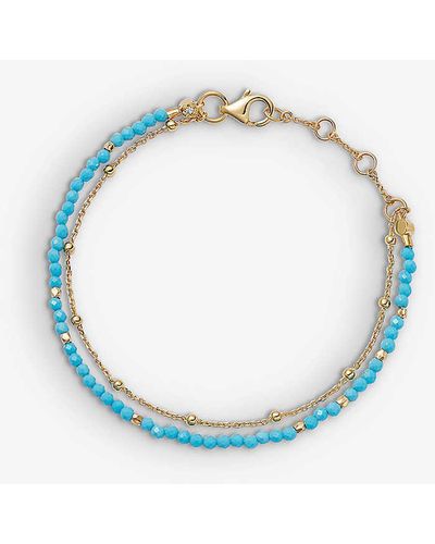 Astley Clarke Biography Turquoise 18ct Gold-vermeil Bracelet - Blue