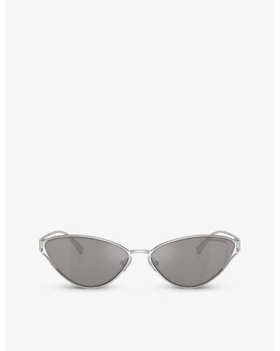 Tiffany & Co. Tf3095 Cat-eye Metal Sunglasses - Grey