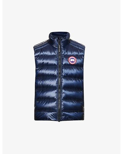Canada Goose Crofton Funnel-neck Recycled Nylon-down Gilet - Blue