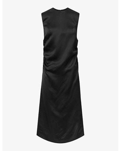 Lovechild 1979 Arabella Gathered Woven Midi Dress - Black