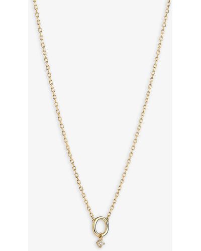 The Alkemistry Ruifier Polaris Orb 18ct Yellow-gold And 0.02ct Diamond Necklace - White