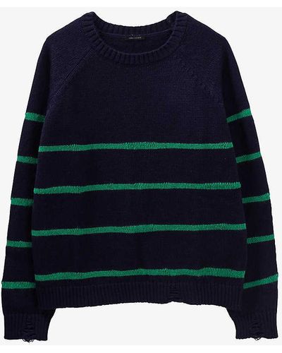 IKKS Striped Relaxed-fit Knitted Jumper X - Blue
