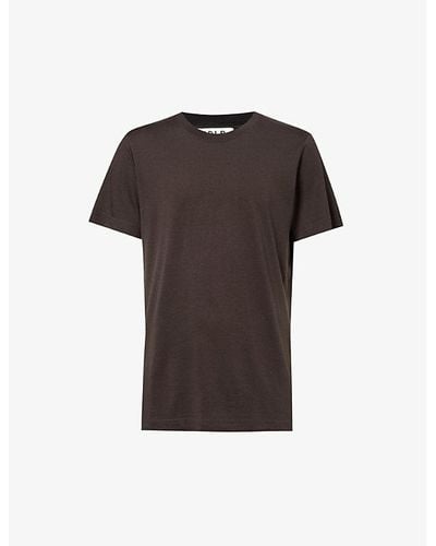 CDLP Mid-weight Crewneck Relaxed-fit Woven T-shirt - Brown