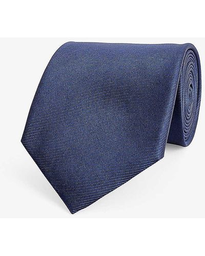 Tom Ford Twill-texture Silk Tie - Blue