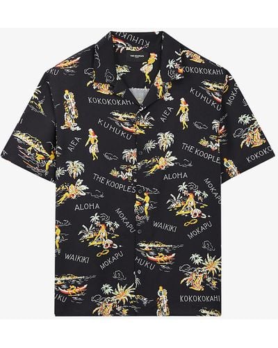 The Kooples Hawaiian-print Loose-fit Woven Shirt - Multicolor
