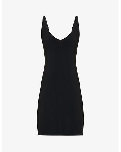 Wolford Sleeveless V-neck Stretch-woven Mini Dress - Black