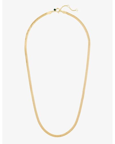 Enamel Copenhagen Caroline Snake-chain 18ct Yellow -plated Sterling-silver Necklace - Metallic