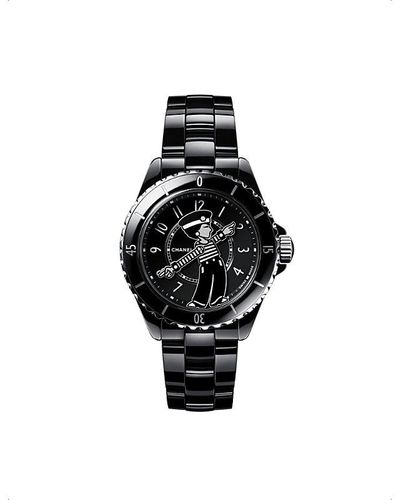 Chanel H7609 Mademoiselle J12 La Pausa Stainless-steel And Ceramic Automatic Watch - Black