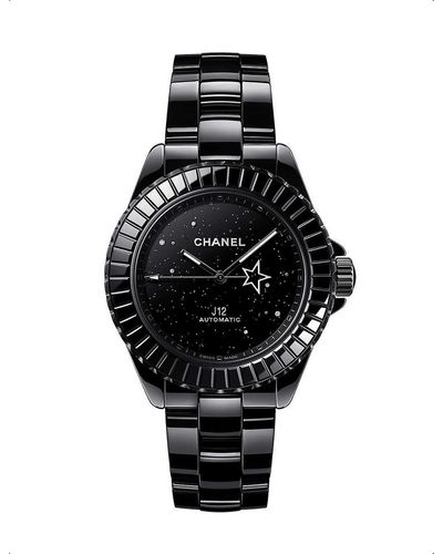 Chanel H7989 J12 Interstellar Ceramic-coated Steel Automatic Watch - Black