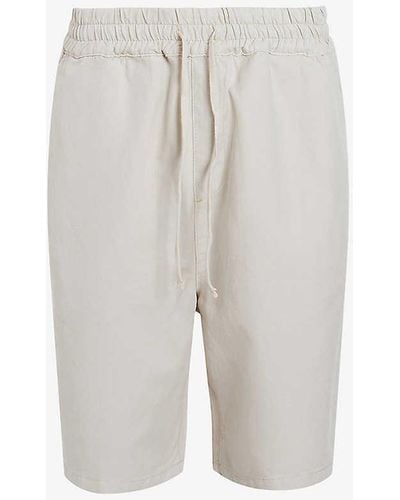 AllSaints Hanbury Drawstring-waist Cotton And Linen-blend Shorts - White