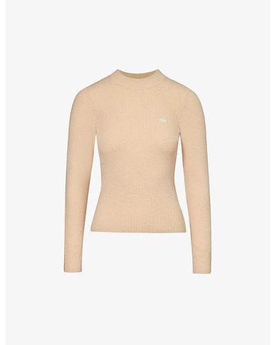 Levi's Slim-fit Knitted Woven-blend Sweater - Natural