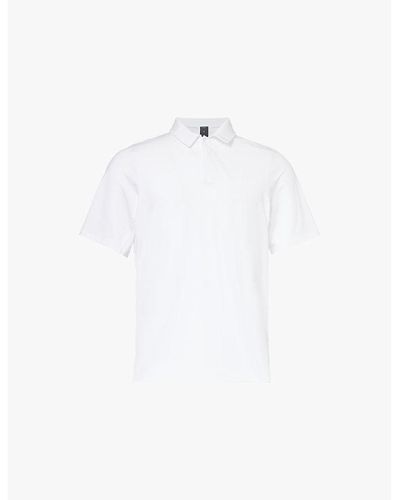 lululemon Logo-patch Short-sleeve Stretch Recycled-nylon Polo Shirt - White