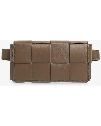 Bottega Veneta Cassette Leather Belt Bag - Brown