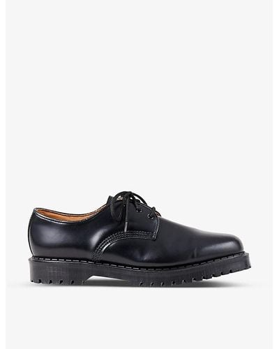 Sandro London Lace-up Smooth-leather Derby Shoes - Black