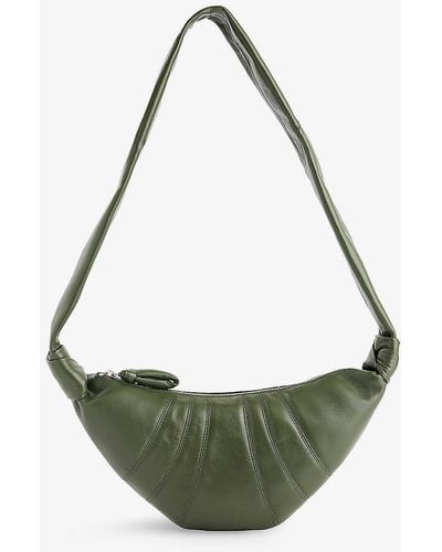 Lemaire Croissant Small Leather Cross-body Bag - Green