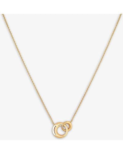 Astrid & Miyu Dome 18ct Yellow -plated Recycled Sterling-silver Link Chain Necklace - Metallic