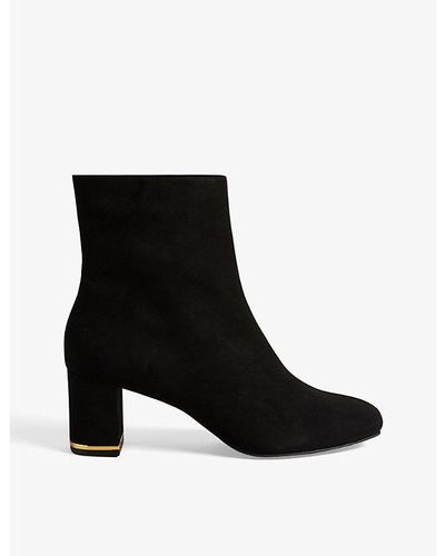 Ted Baker Neomie Suede Ankle Boots - Black