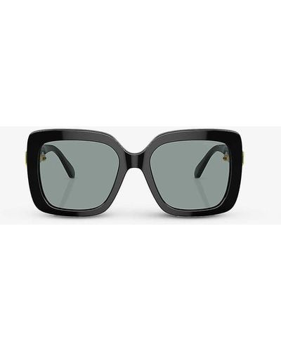Swarovski Sk6001 Square-frame Acetate Sunglasses - Black