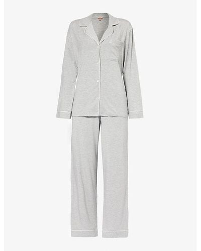 Eberjey Gisele Stretch-woven Jersey Pajama Set - Gray