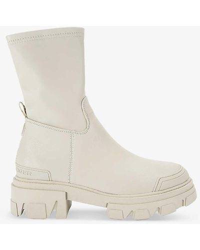 KG by Kurt Geiger Trekker Sock Chunky-sole Rubber Ankle Boots - White