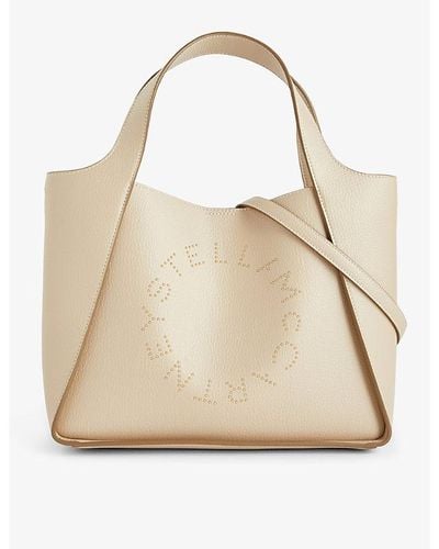 Stella McCartney Stud Vegan-leather Tote Bag - Natural