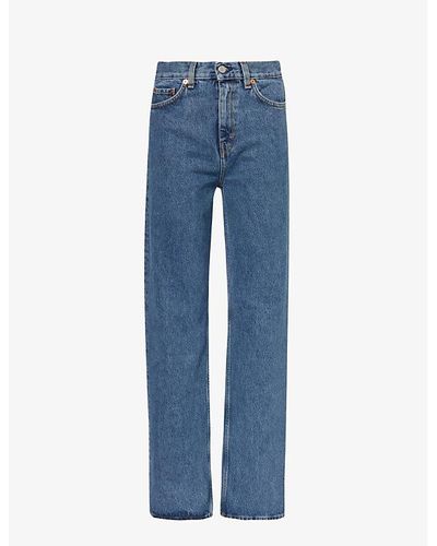 Sporty & Rich Straight-leg High-rise Relaxed-fit Jeans - Blue