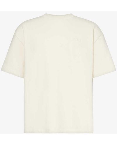 Amiri Brand-embroidered Relaxed-fit Cotton-jersey T-shirt X - White