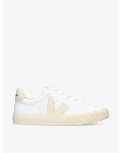 Veja Campo Logo-embroidered Canvas Low-top Sneakers - White