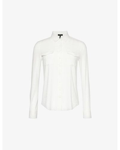 Rag & Bone Luca Textured-weave Slim-fit Stretch-woven Shirt - White
