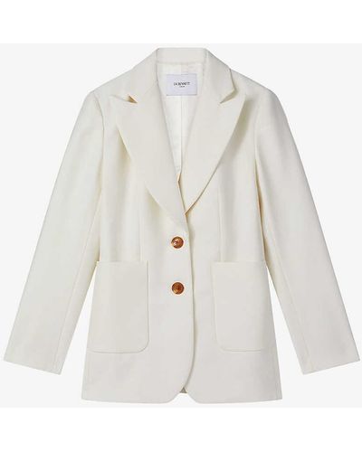 LK Bennett Mariner Single-breasted Wool Jacket - White