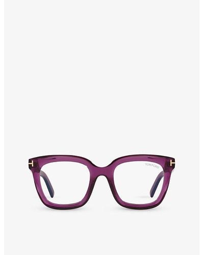 Tom Ford Tr001663 Ft5880-b Square-frame Acetate Glasses - Multicolor